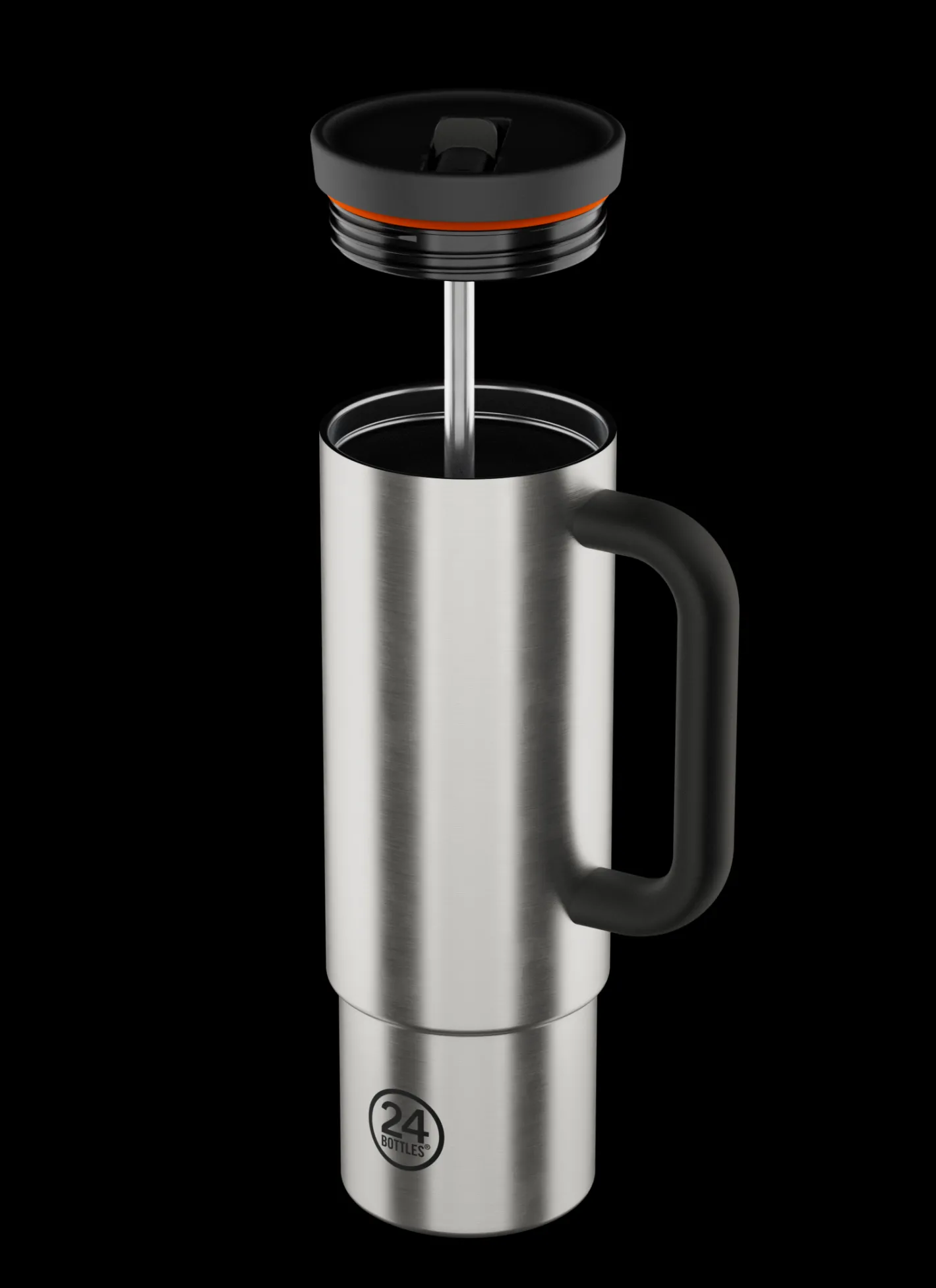 Brushed Steel 800 ml>24 Bottles New