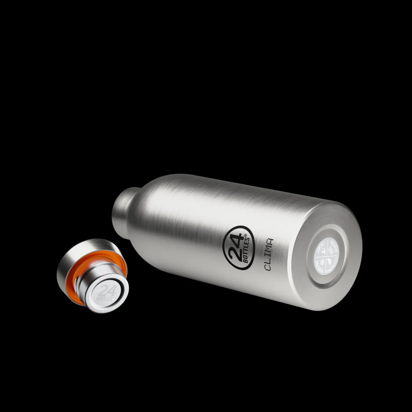 Brushed Steel 500 ml>24 Bottles Hot