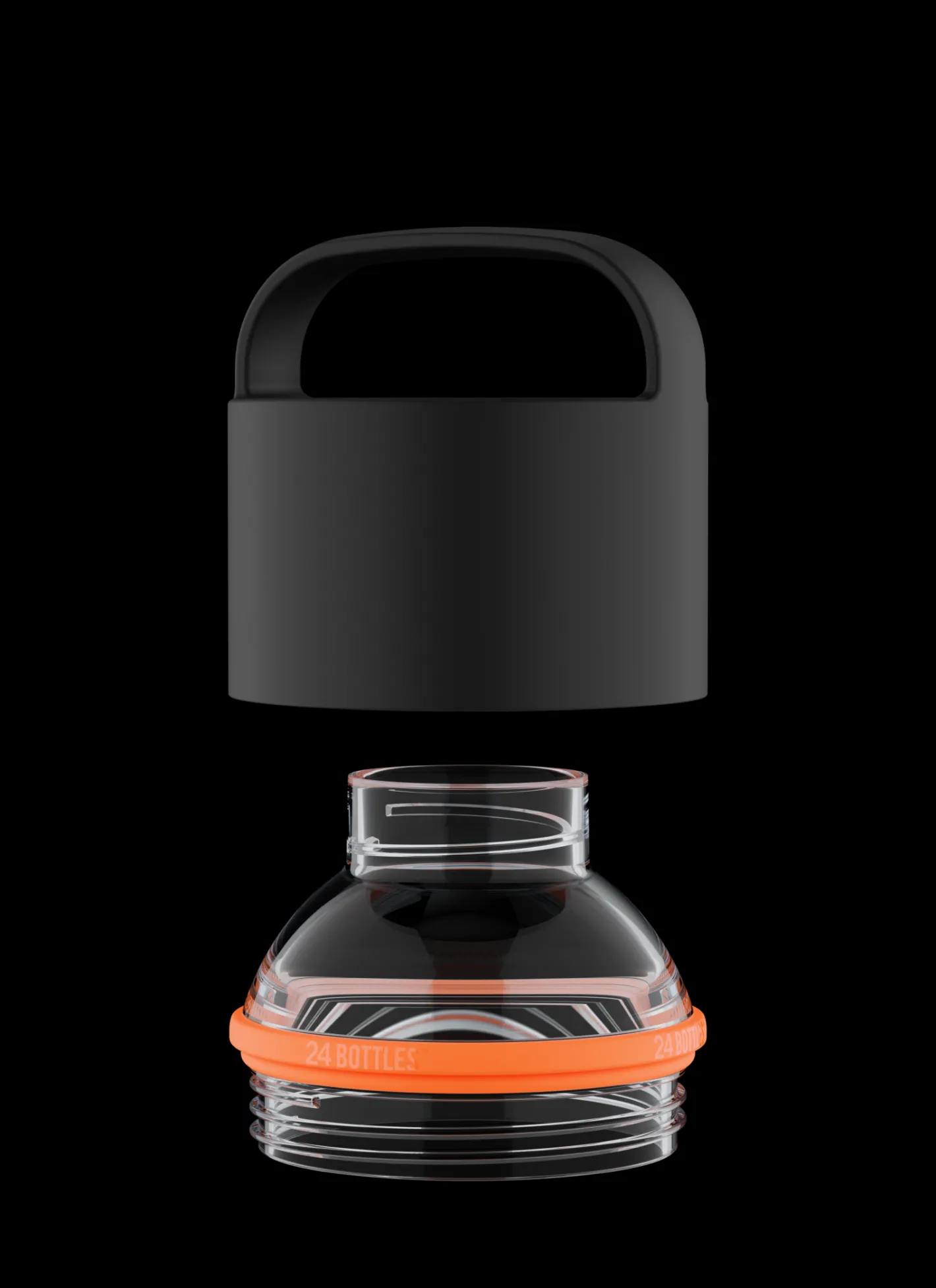 Spin Bottle Lid and Clear Mouth>24 Bottles Sale